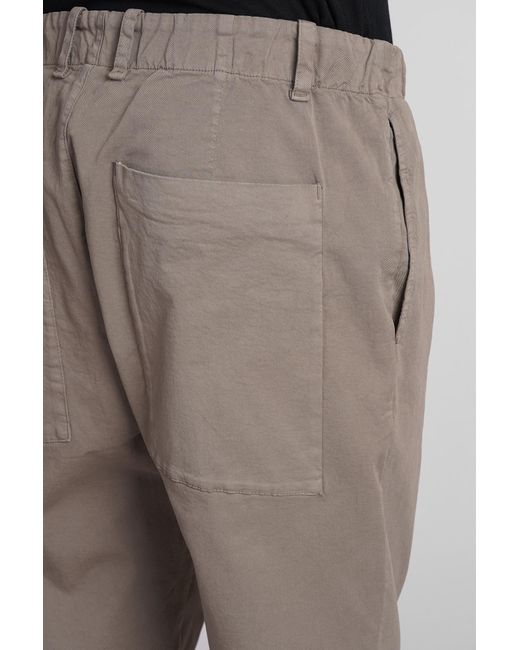 Transit Gray Pants In Beige Cotton for men