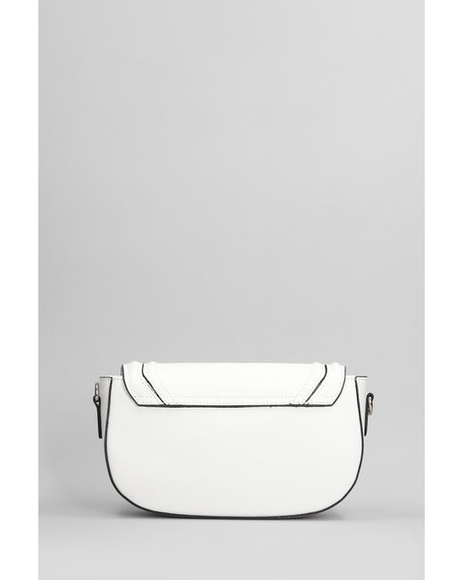 Borsa a spalla Kansas Bx in Pelle Bianca di Marc Ellis in White