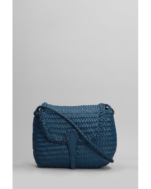 Dragon Diffusion Mini City Shoulder Bag In Blue Leather