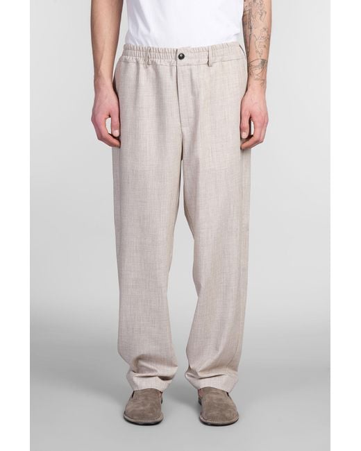 Pantalone in Poliestere Beige di Grifoni in Natural da Uomo