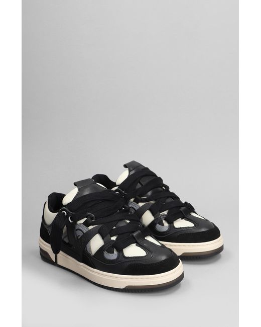 Represent Bully Sneakers In Black Leather for men