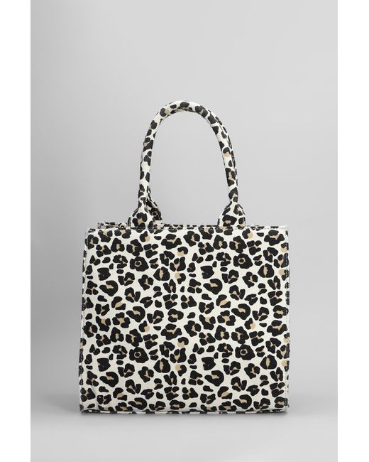 Marc Ellis Multicolor Buby Leopard M Shoulder Bag In Animalier Canvas