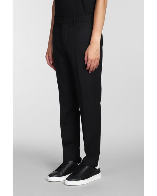 PT Pantaloni Torino Pants In Black Wool for Men | Lyst