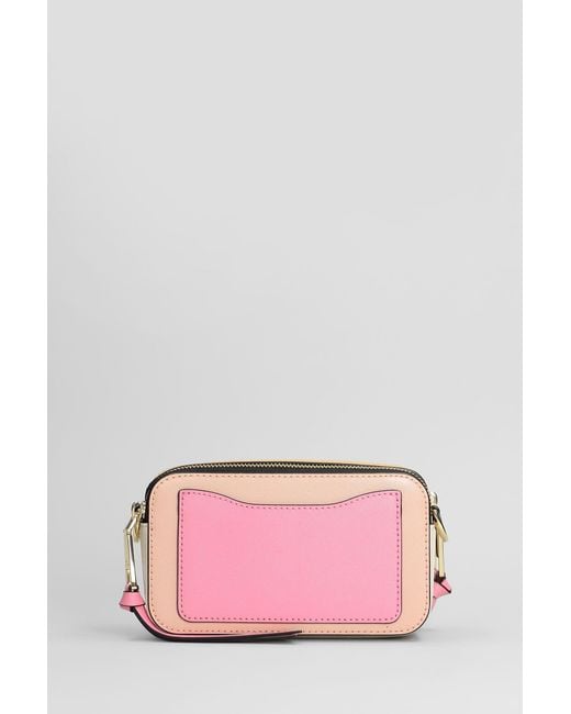 Marc Jacobs Snapshot Shoulder Bag In Rose-pink Leather