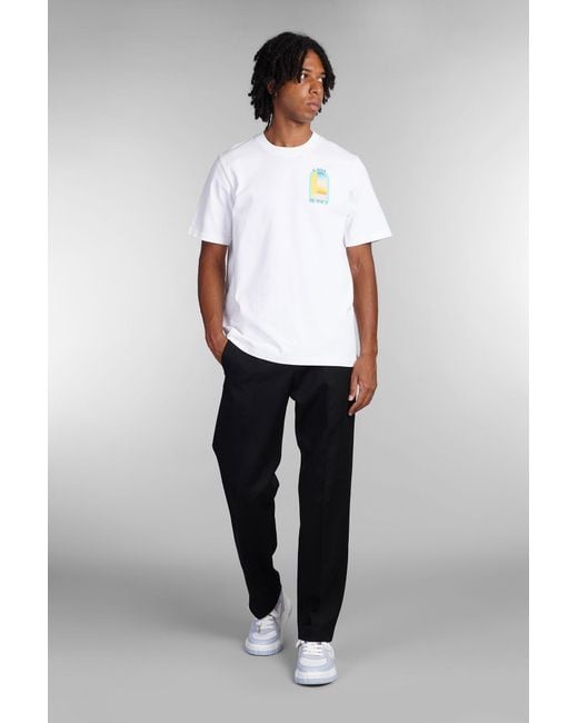 T-Shirt in Cotone Bianco di Casablanca in White da Uomo