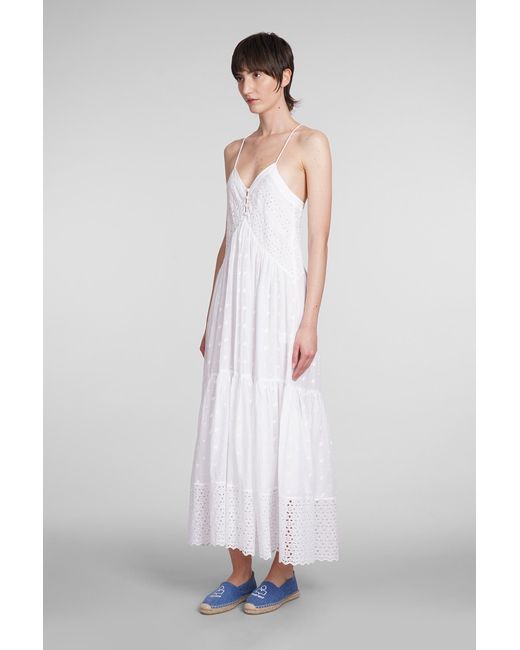 Isabel Marant Sabba Dress In White Cotton