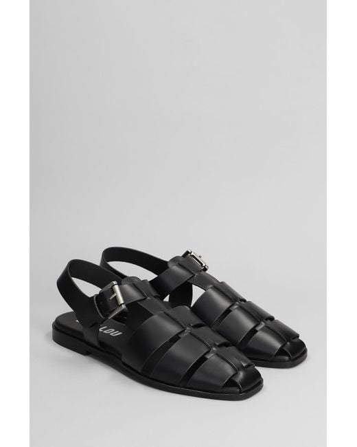 Sandali flats Jenna in Pelle Nera di Bibi Lou in Black