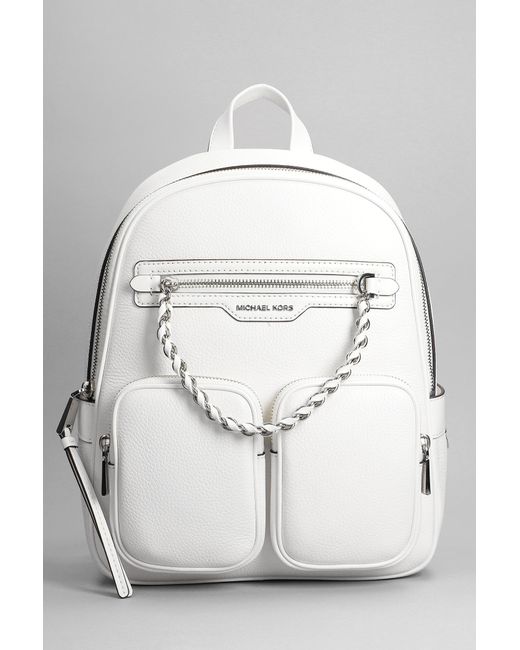 Michael Kors Elliot Backpack In White Leather | Lyst