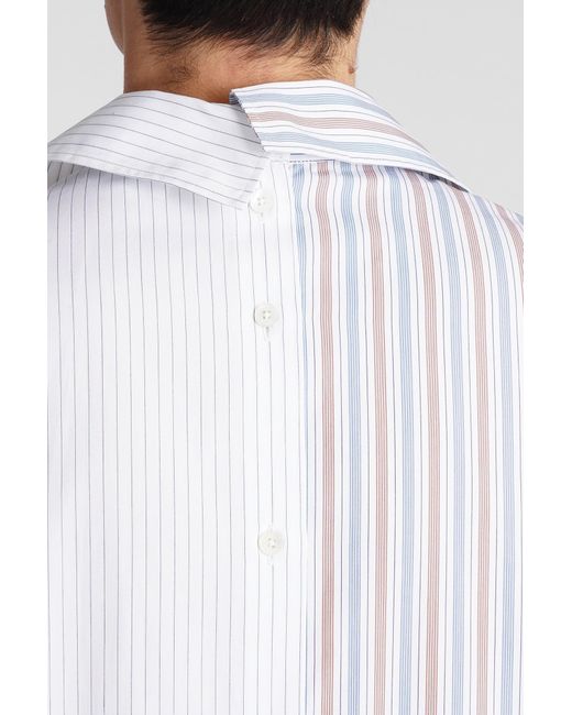 Camicia in Cotone Bianco di Lanvin in White da Uomo
