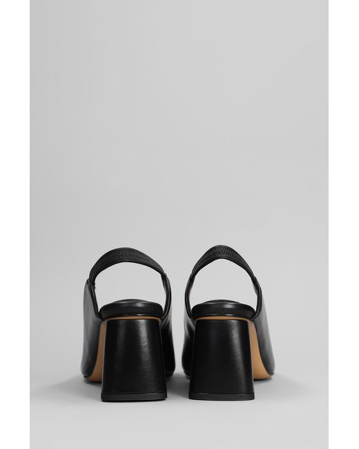 Sandali in Pelle Nera di Mara Bini in Gray