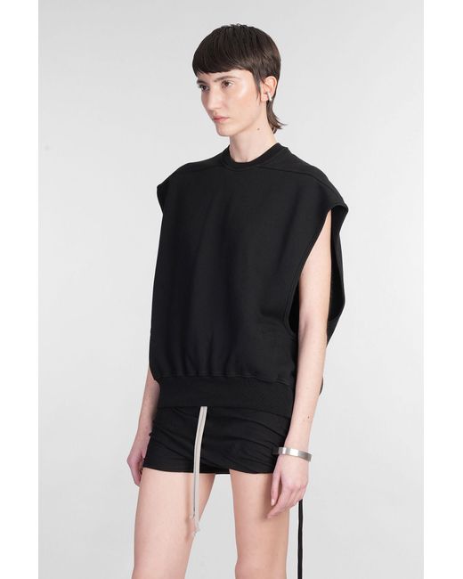 Felpa Sl jumbo tatlin swea in Cotone Nero di Rick Owens in Black