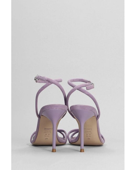 SCHUTZ SHOES Pink Sandals In Viola Suede