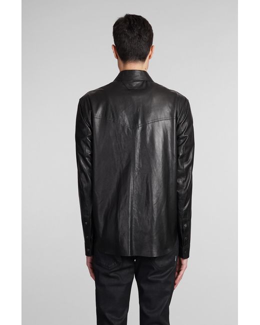 Salvatore Santoro Leather Jacket In Black Leather for men