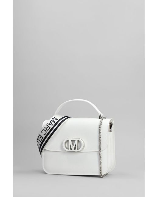 Borsa a spalla Flat Ear in ecopelle Bianca di Marc Ellis in White