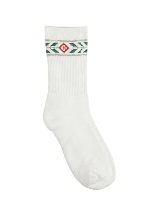 CASABLANCA Socks In White Cotton - Lyst
