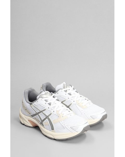 Asics Gel-1130 Sneakers In White Leather And Fabric