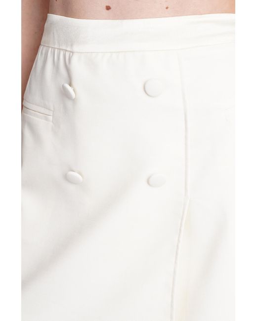 MVP WARDROBE White Cap Ferrat Skirt In Beige Polyamide