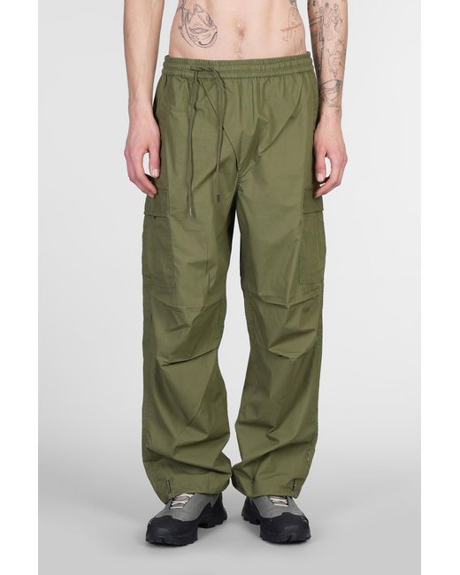 Pantalone in Cotone Verde di Maharishi in Green da Uomo