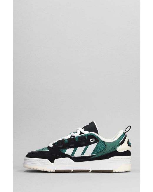 Adidas Adi 2000 Sneakers In Black Suede And Fabric for men