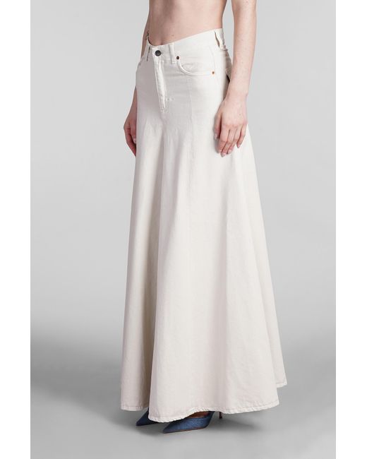 Haikure White Serenity Skirt In Beige Cotton