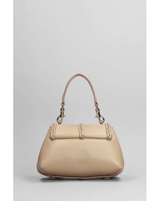 Chloé Natural Penelope Shoulder Bag In Brown Leather