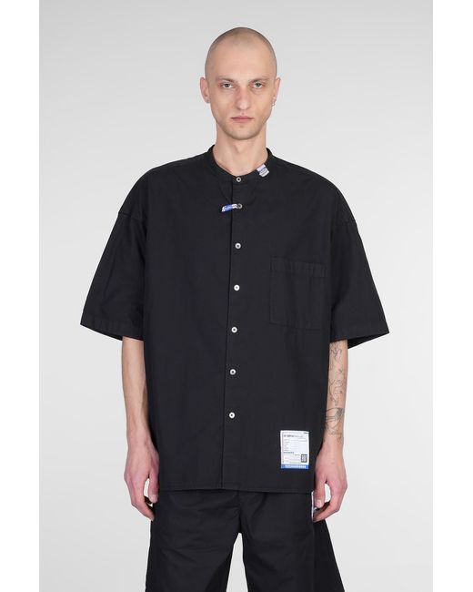 Camicia in Cotone Nero di INSTRU(MEN-TAL) by MIHARA YASUHIRO in Black da Uomo