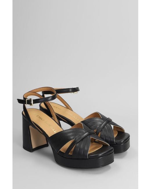 Pedro Miralles Sandals In Black Leather