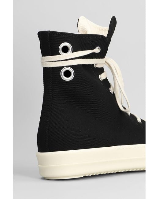 Rick Owens Sneaks Sneakers In Black Cotton for men
