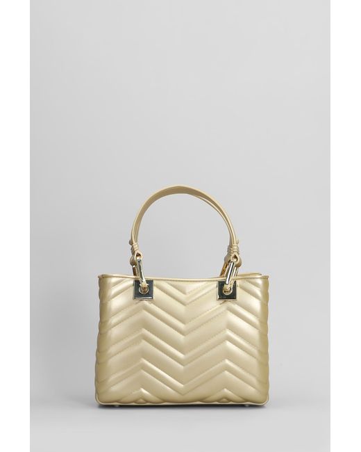 Marc Ellis Metallic Flat Krissy S Wave Shoulder Bag In Gold Rubber/plasic