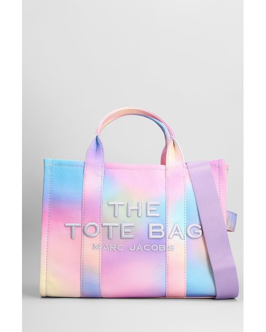 Marc Jacobs Pink The Medium Tote Tote In Multicolor Cotton