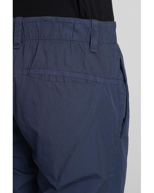 Transit Pants In Blue Cotton for men