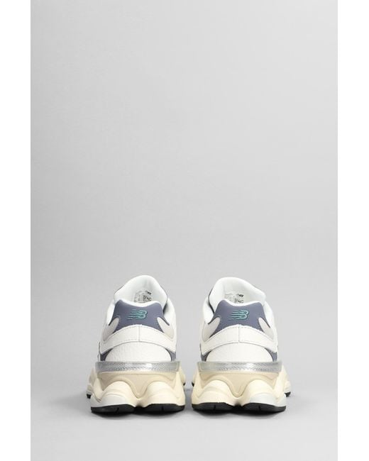 New Balance 9060 Sneakers In White Leather And Fabric