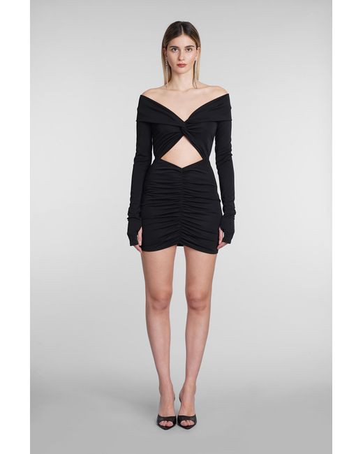 ANDAMANE Kendall Mini Dress In Black Polyester