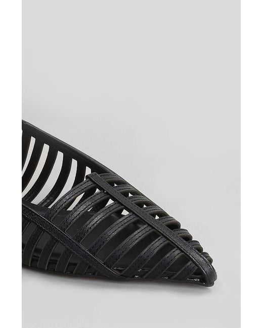 Ballerine in Pelle Nera di Carrano in Black