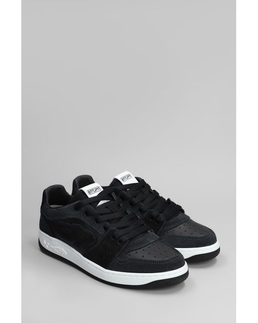Sneakers Egg Rocket in pelle e camoscio Nero di ENTERPRISE JAPAN in Black da Uomo