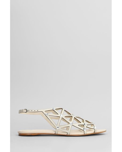 Carrano Flats In White Nubuck