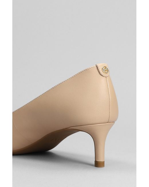 Michael Kors Pink Alina Pumps In Powder Leather