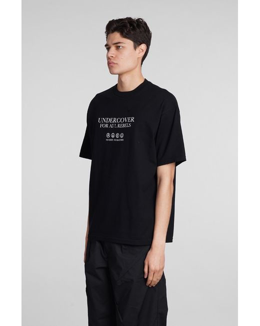 T-Shirt in Cotone Nero di Undercover in Black da Uomo