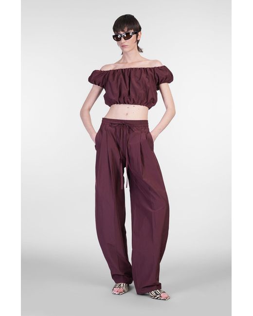 Pantalone Wade in Poliestere Bordeaux di ANDAMANE in Purple