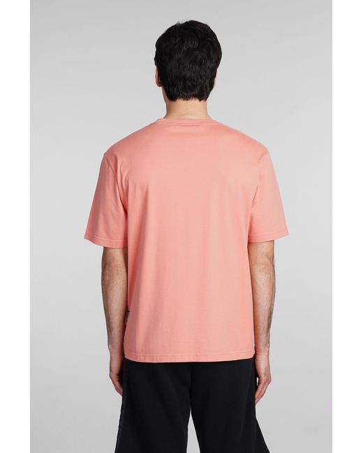 Palm Angels T-shirt In Rose-pink Cotton for men