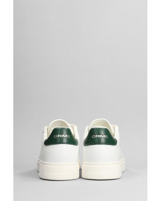 Crime London Eclipse Sneakers In White Leather for men