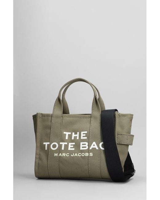 Marc Jacobs Gray Tote In Green Canvas