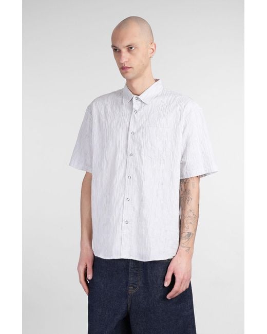 Camicia in Cotone Beige di Stussy in White da Uomo
