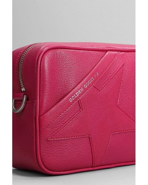 Golden Goose Deluxe Brand Pink Star Bag In Leather And Grain