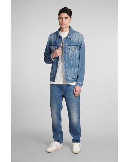 Jeans in denim Celeste di Golden Goose Deluxe Brand in Blue da Uomo