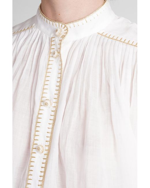 Camicia in ramie Bianca di Zimmermann in White