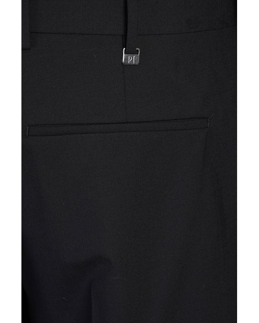 Pantalone MA27 in Lana Nera di PT Torino in Black da Uomo