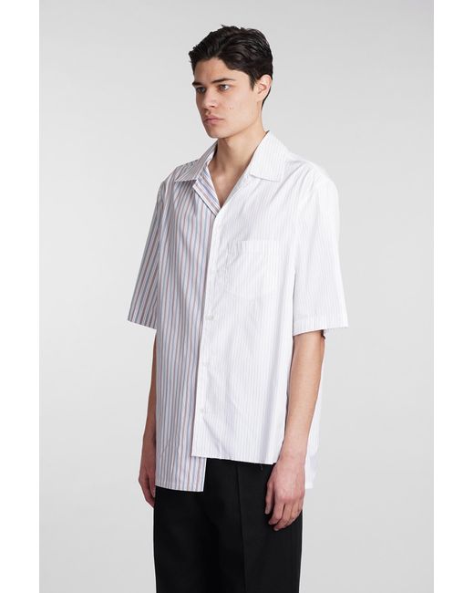Camicia in Cotone Bianco di Lanvin in White da Uomo