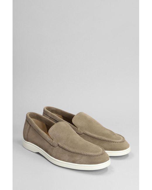 National Standard Gray Edition 11 Low Loafers In Brown Suede for men