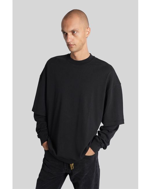 T-Shirt Troy in Cotone Nero di DARKPARK in Black da Uomo